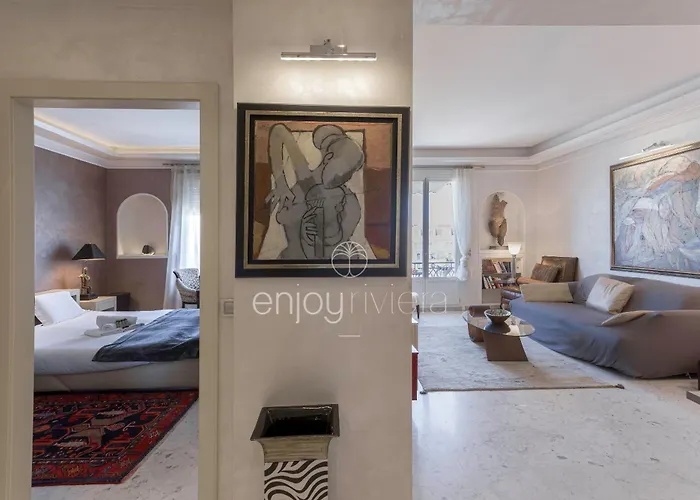 Palais Miramar Art Modern - Derniere Etages Vue - 75m De Confort - En Face Des Plages -wifi - Clim Apartament